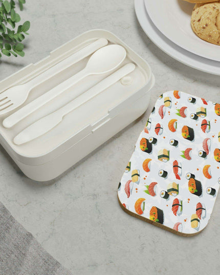 Personalized Eco-Friendly Wooden Bento Lunch Box for On-the-Go Dining