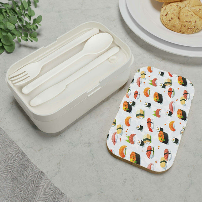 Personalized Eco-Friendly Wooden Bento Lunch Box for On-the-Go Dining