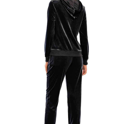 Ribbed Textured Hoodie and Jogger Set