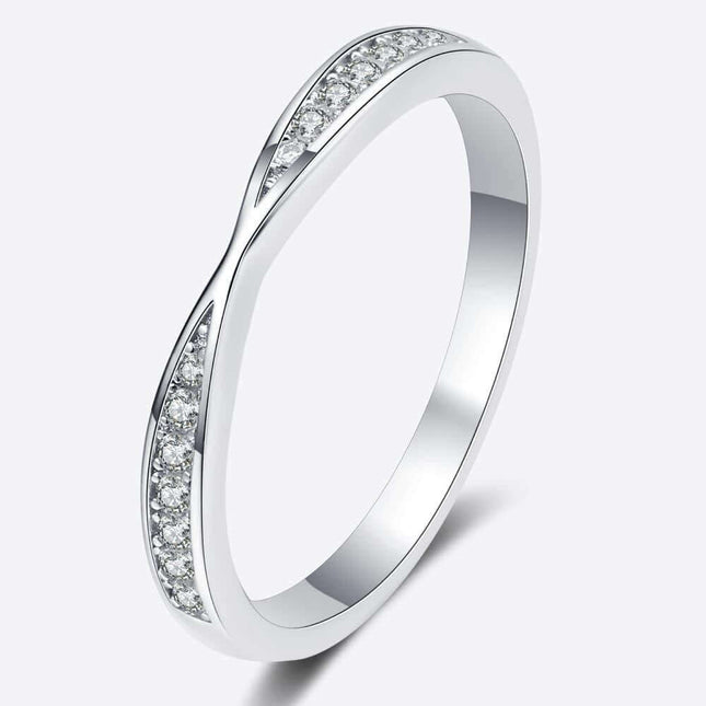 Timeless Elegance: Sterling Silver Lab-Created Diamond Ring for Effortless Chic