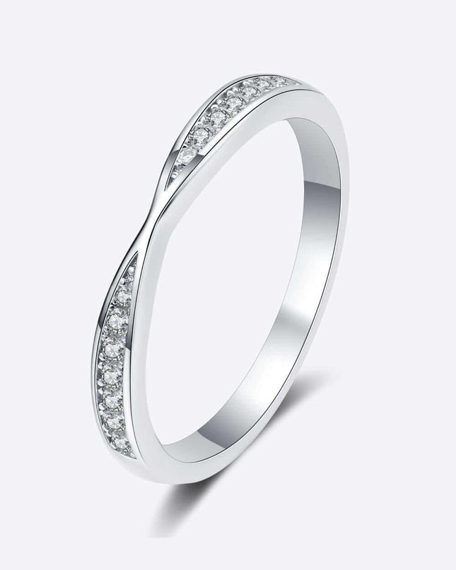 Timeless Elegance: Sterling Silver Lab-Created Diamond Ring for Effortless Chic