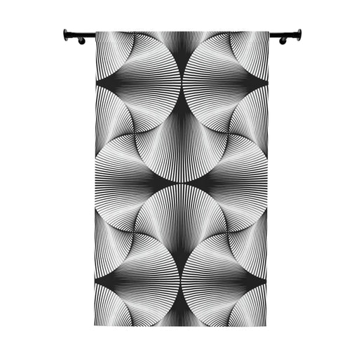 Elite Customizable Blackout Polyester Window Curtains - Abstract Op Art Design
