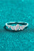 Opulent Moissanite Sterling Silver Ring - Exquisite Rhodium-Plated Jewellery