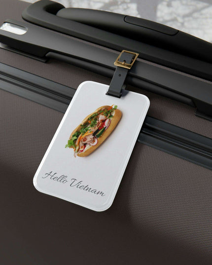 Elegant Vietnam Travel Tag: Customizable Luxe Accessory with Leather Strap