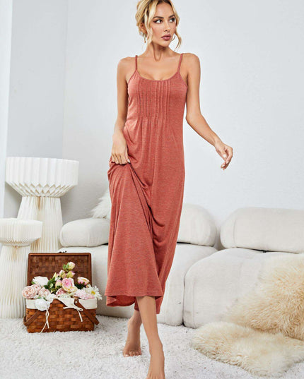 Chic Sleeveless Nightgown with Stylish Scoop Neck for Ultimate Comfort