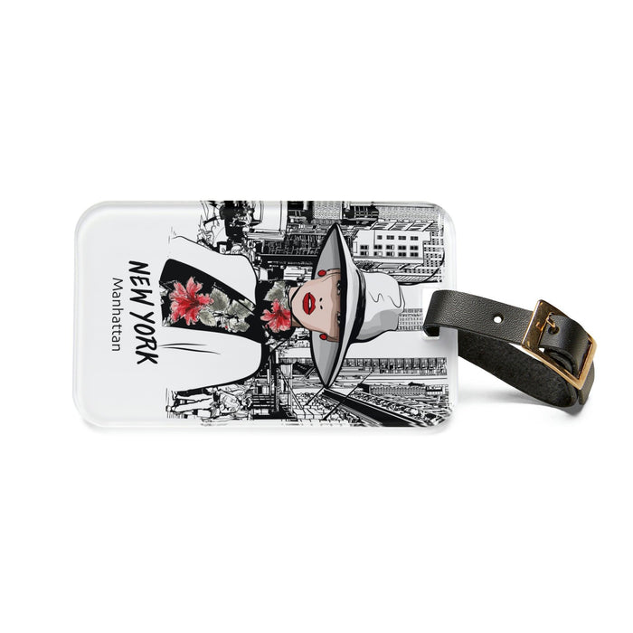 Personalized Manhattan Bag Tag - Customizable Acrylic Travel Accessory