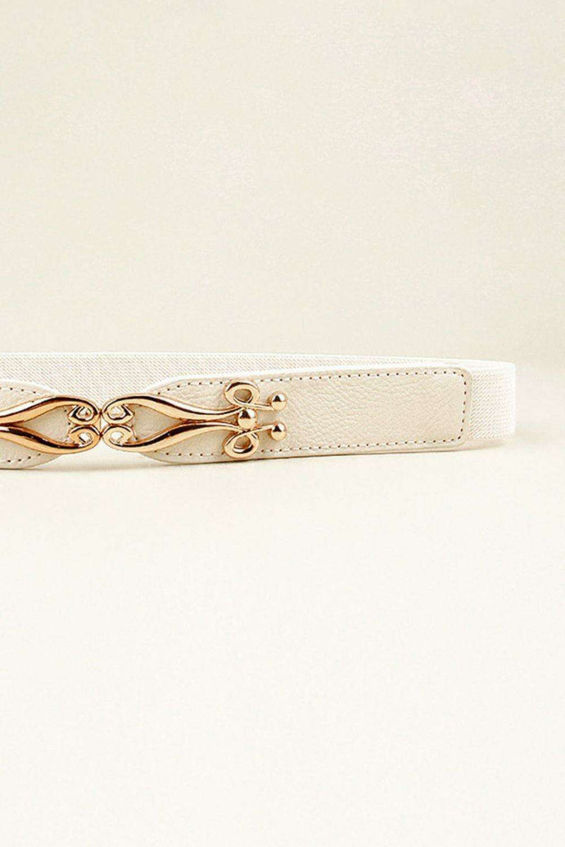 Elegant Versatile Elastic Belt with Stylish Alloy Buckle for Fashion-Forward Looks