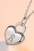 Chic Heart Lock Necklace: 925 Sterling Silver Pendant with Gold & Platinum Touch