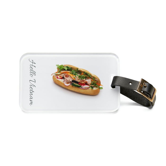 Chic Acrylic & Leather Strap Luggage Tag - Maison d'Elite for Travelers
