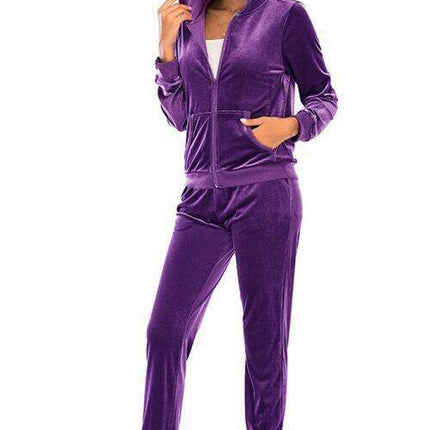 Ribbed Textured Hoodie and Jogger Set