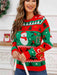 Cozy Acrylic Holiday Sweater with Round Neck for Christmas Cheer
