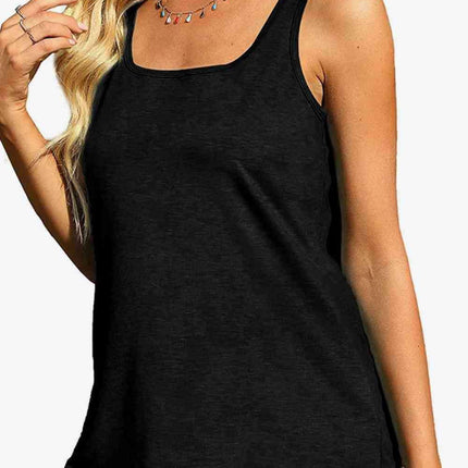 Stylish Curved Hem Square Neck Tank: Your Go-To Wardrobe Essential