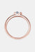 Lab Grown Diamond Heart Solitaire Ring with Rose Gold Finish