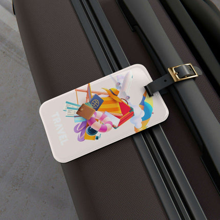 Premium Travel Luggage Tag Set with Personalized Leather Strap - Your Chic Travel Essential
