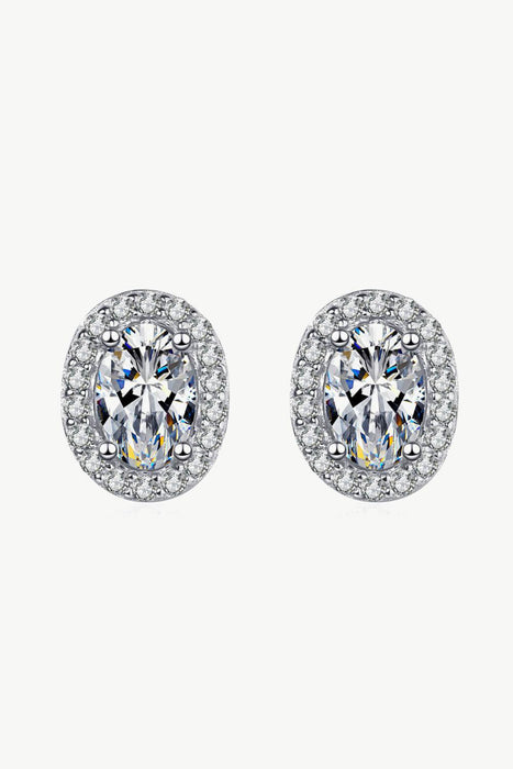 Glistening Moissanite Stud Earrings - Elegant 1 Carat TW Sparkle