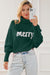 Merry Embroidered High Neck Sweater