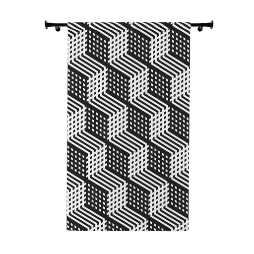 Maison d'Elite Abstract geometric Window Curtains | Blackout Polyester | 50" x 84"-Home Decor-Printify-Blackout-50" × 84"-Très Elite