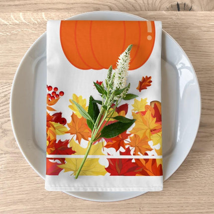 Harvest Elegance Collection: Set of 4 Premium Microfiber Cocktail Napkins - 19"x19"