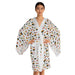 Kireiina Japanese Long Sleeve Kimono Robe - Luxurious Artistic Robe