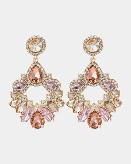 Elegant Glass Stone Drop Earrings for Timeless Style