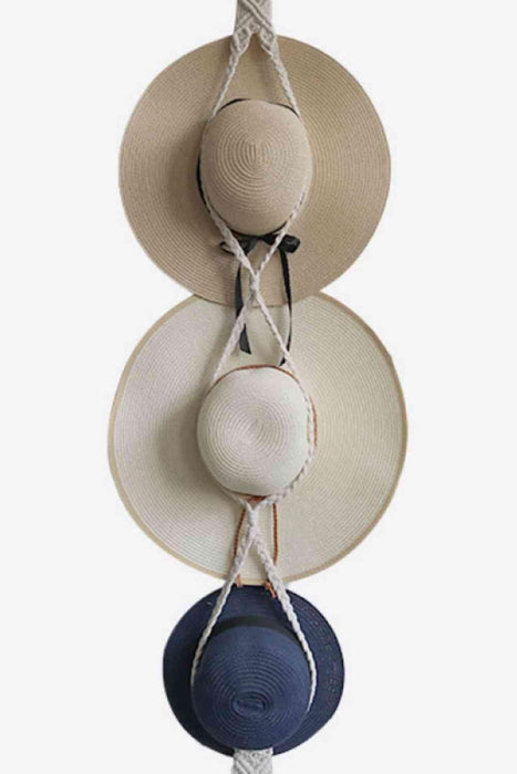 Macrame Triple Hat Hanger Trendsi