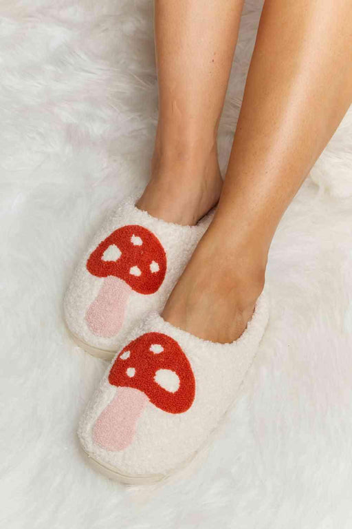 Cozy Mushroom Magic Plush Slip-On Slippers
