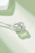Shining Shamrock Lab-Diamond Pendant Necklace with Zircon Accents
