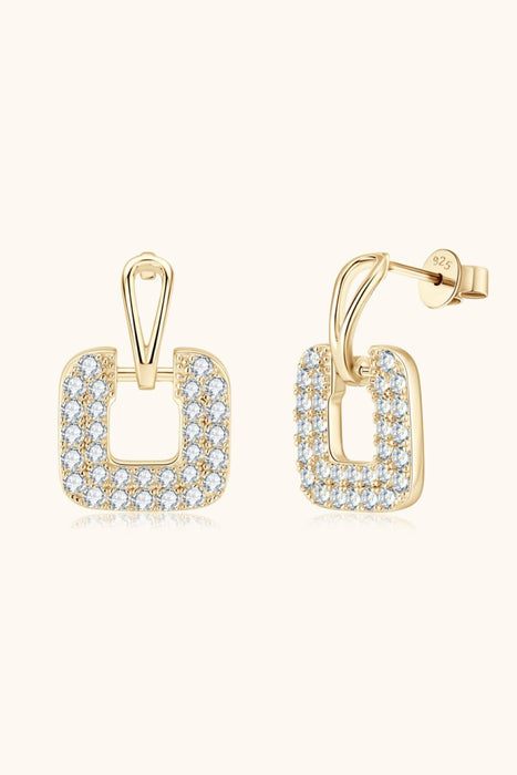 Captivating 1.68 Carat Moissanite Drop Earrings in Sterling Silver