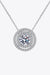 Luxurious Radiance Moissanite Sterling Silver Necklace with Zircon Accents - Elegance Refined