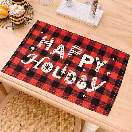 Colorful Plaid Polyester Table Mat Collection