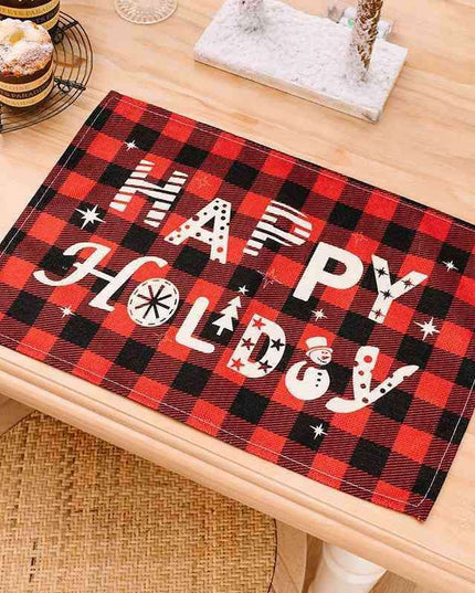 Colorful Plaid Polyester Table Mat Collection
