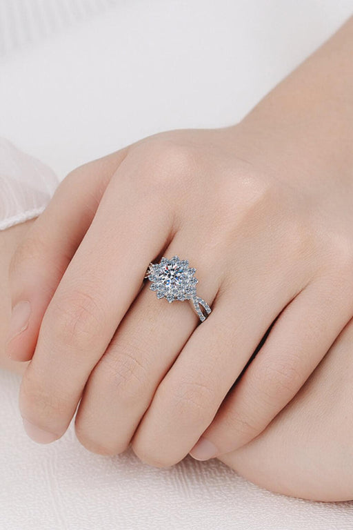 Elegant Moissanite Split Shank Engagement Ring