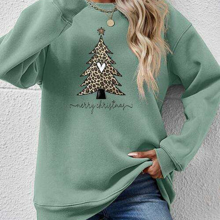 Cozy Christmas Tree Long Sleeve Pullover - Festive Winter Sweater