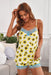 Sunflower Lace Trim Cami and Shorts Lounge Set with Charming Lace Prints