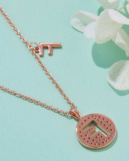 Radiant Moissanite Gemstone Pendant Necklace - Opulent Sterling Silver & 18K Rose Gold