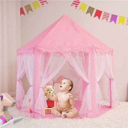 Magical LED Starry Princess Castle Play Tent for Kids