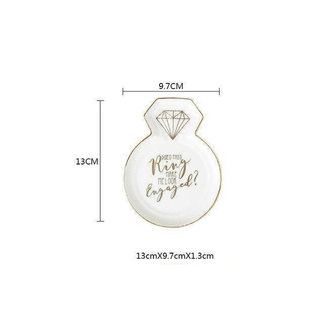 Romantic Heart-Shaped Ceramic Trinket Dish with Colorful Designs