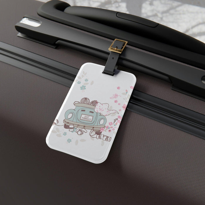 Elegant Just Married Honeymoon Luggage Tag Bundle - Premium Travel Essential by Maison d'Elite