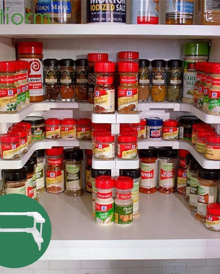 Deluxe Stackable Kitchen Organizer for Effortless Cabinet Storage