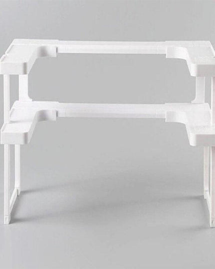 Deluxe Stackable Kitchen Organizer for Effortless Cabinet Storage