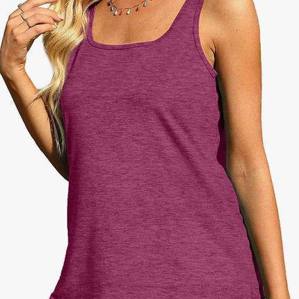 Stylish Curved Hem Square Neck Tank: Your Go-To Wardrobe Essential