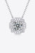Elegant Blossom Lab-Diamond Pendant Necklace Set