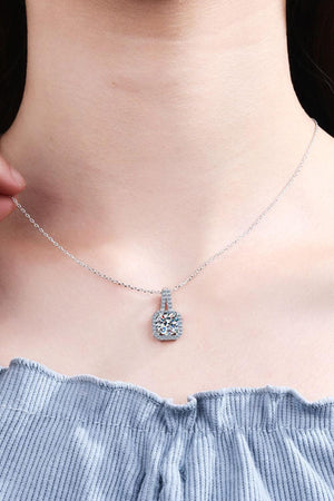 Adored 1 Carat Moissanite Necklace-Trendsi-Silver-One Size-Très Elite