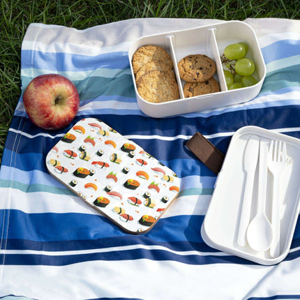 Personalized Eco-Friendly Wooden Bento Lunch Box for On-the-Go Dining