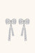 Sophisticated 1.12 Carat Lab-Grown Diamond Bow Earrings with Sterling Silver and Platinum or 18K Gold Finishes