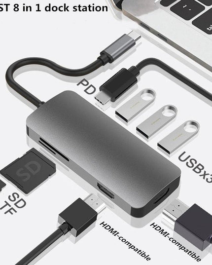 6-Port Dual HDMI Multi-Display Docking Station with 4K Output and USB 3.0 Connectivity