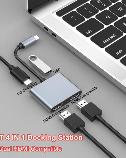 6-Port Dual HDMI Multi-Display Docking Station with 4K Output and USB 3.0 Connectivity