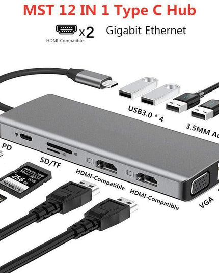 6-Port Dual HDMI Multi-Display Docking Station with 4K Output and USB 3.0 Connectivity