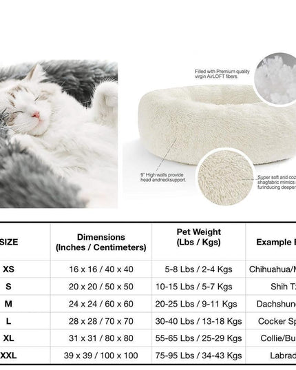 Luxury Plush Pet Haven - The Ultimate Cozy Retreat for Cats and Dogs