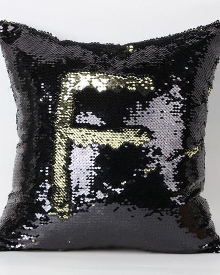 Luxurious Two-Tone Sequin Throw Pillow Cover for Chic Interior Styling